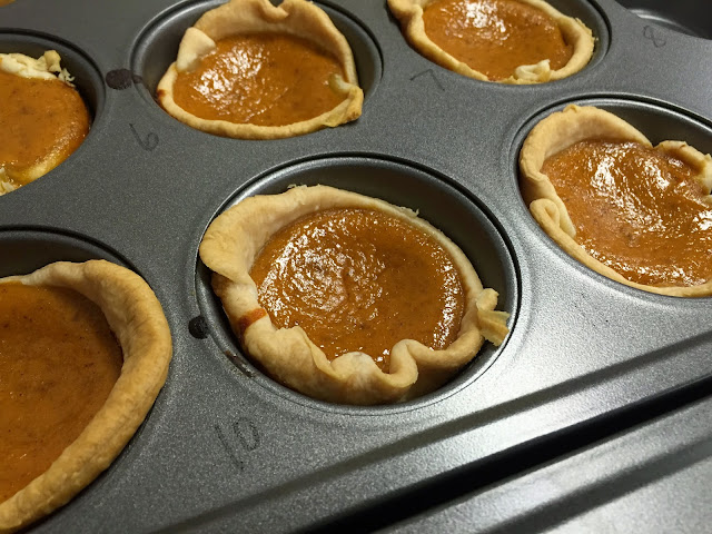 close up of pumpkin pies