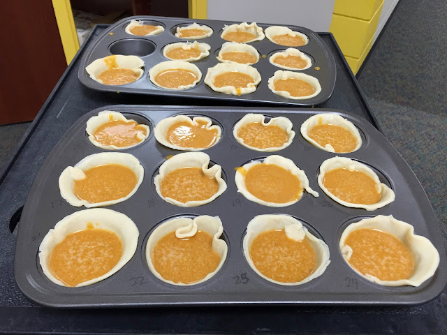 mini pumpkin pies before we baked them