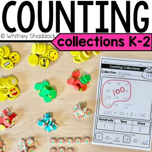 counting collections recording sheets - TpT cover image