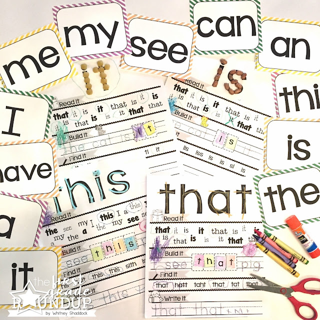 sight word practice collage photo