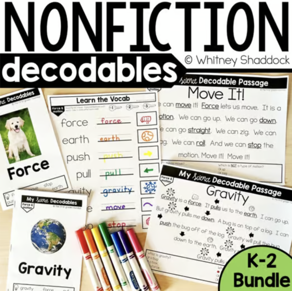 bundle of decodable science passages cover image