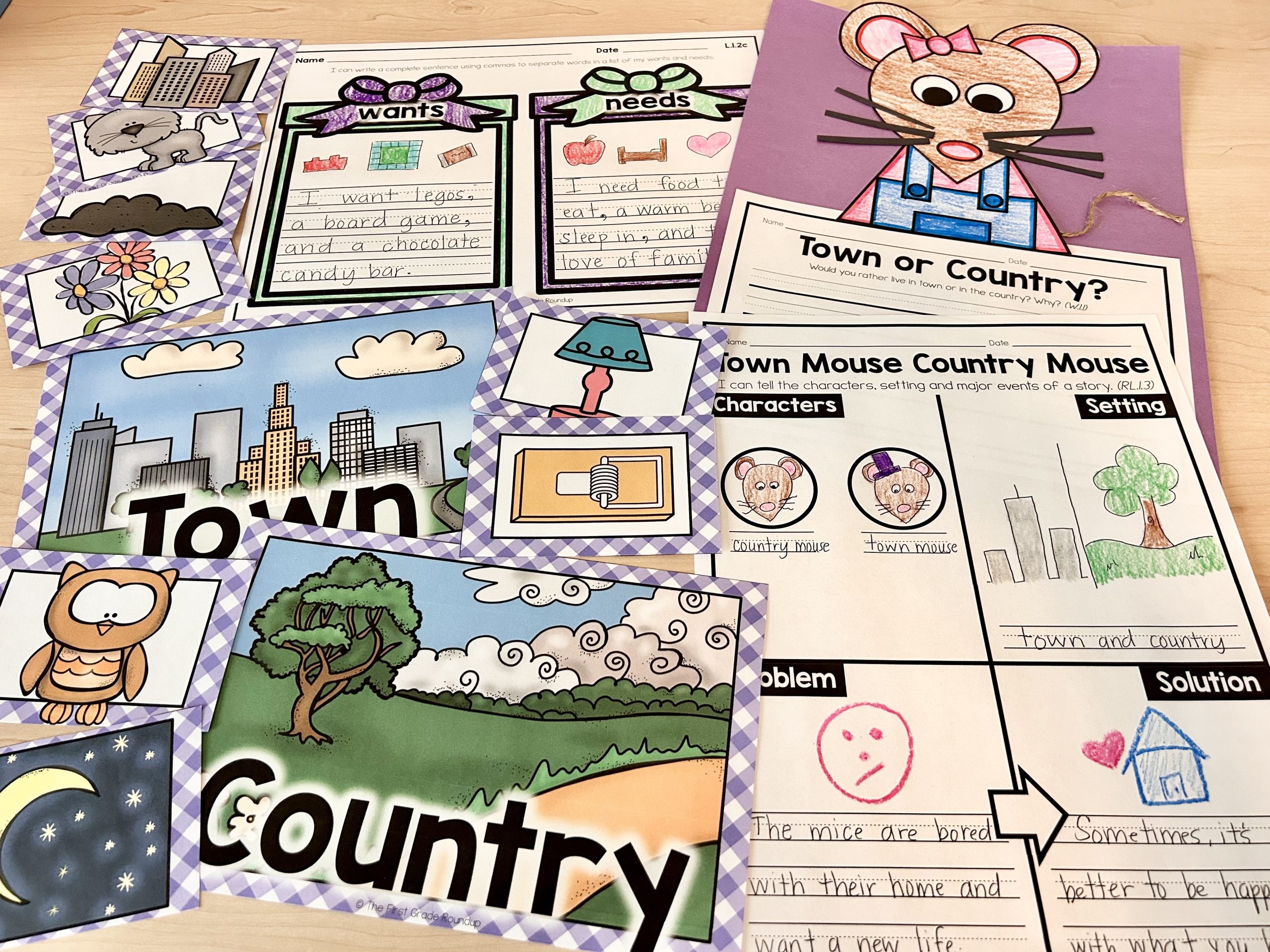 Town Mouse Country Mouse literacy plans