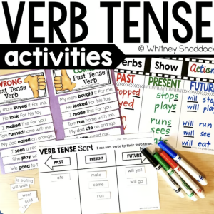 verb tense anchor charts cover image