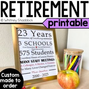 teacher retirement gifts