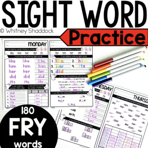 heart word practice cover image
