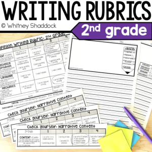2nd grade writing rubrics - cover image