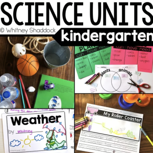kindergarten science units cover image